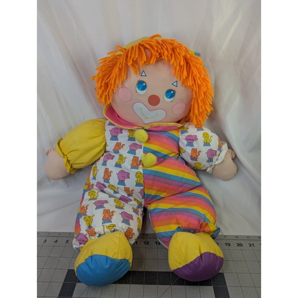 Cloth Clown Plush Doll 24 Inch Yarn‎ Hair Circus Stuffed Animal Toy